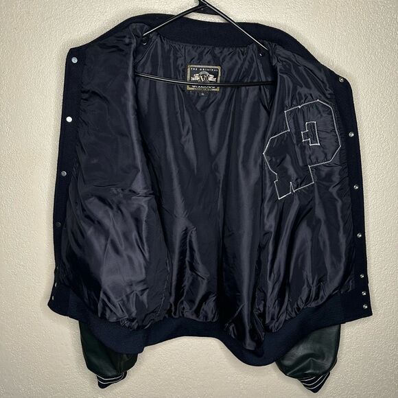 VTG Holloway Varsity Jacket Wool and Leather Size XL - Picture 5 of 6